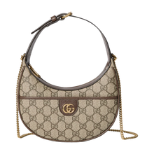 Load image into Gallery viewer, Beige Ophidia Super Mini Shoulder Half-moon Bag
