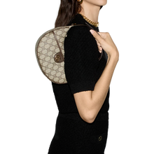 Load image into Gallery viewer, Beige Ophidia Super Mini Shoulder Half-moon Bag
