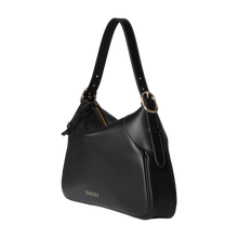 Load image into Gallery viewer, Black GG Emblem Large Shoulder Bag
