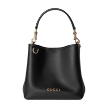 Load image into Gallery viewer, Black GG Emblem Mini Bucket Bag
