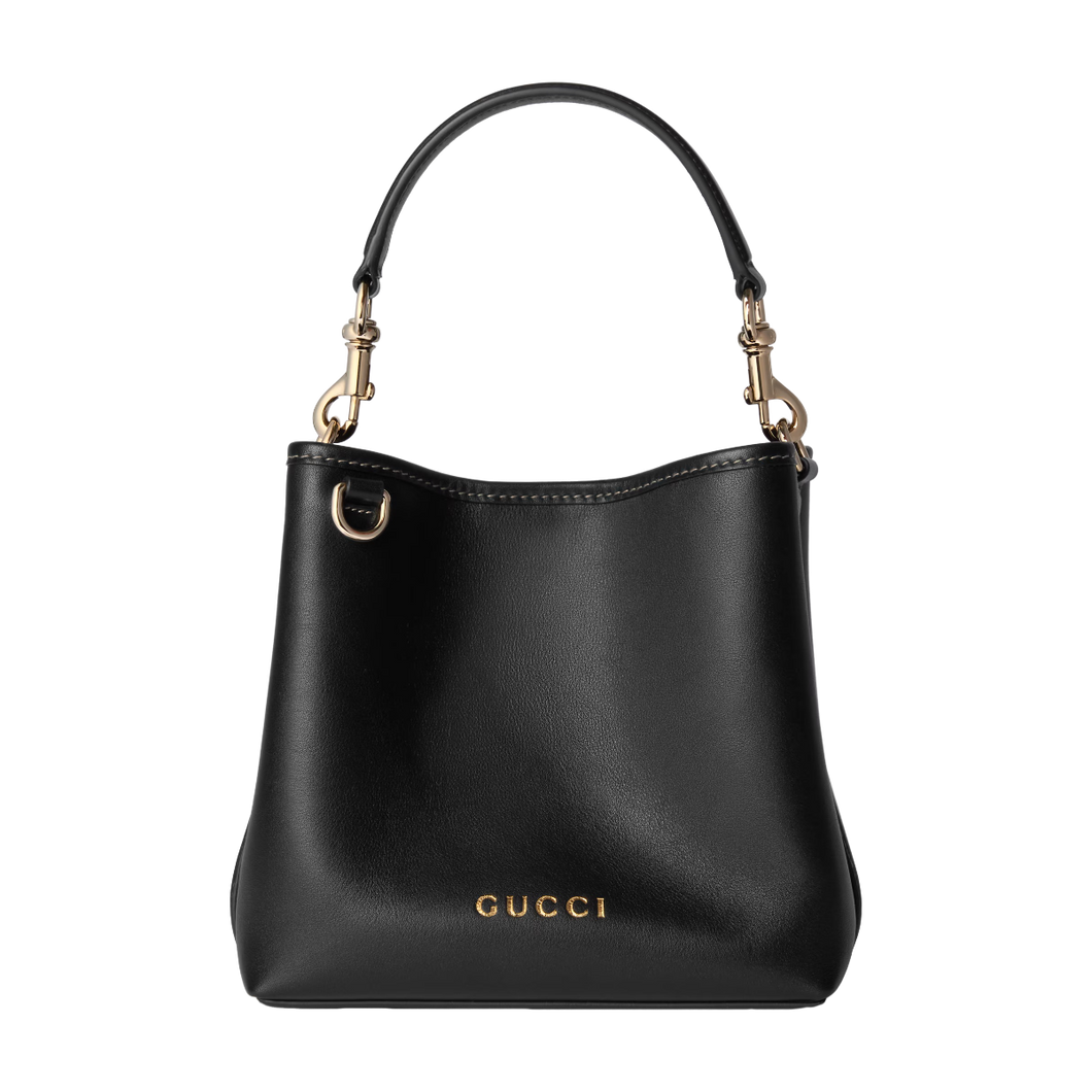 Black GG Emblem Mini Bucket Bag