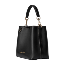 Load image into Gallery viewer, Black GG Emblem Mini Bucket Bag
