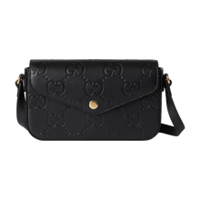 Load image into Gallery viewer, Black GG Super Mini Shoulder Bag
