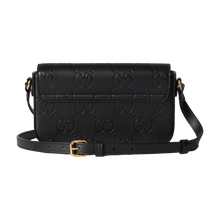 Load image into Gallery viewer, Black GG Super Mini Shoulder Bag
