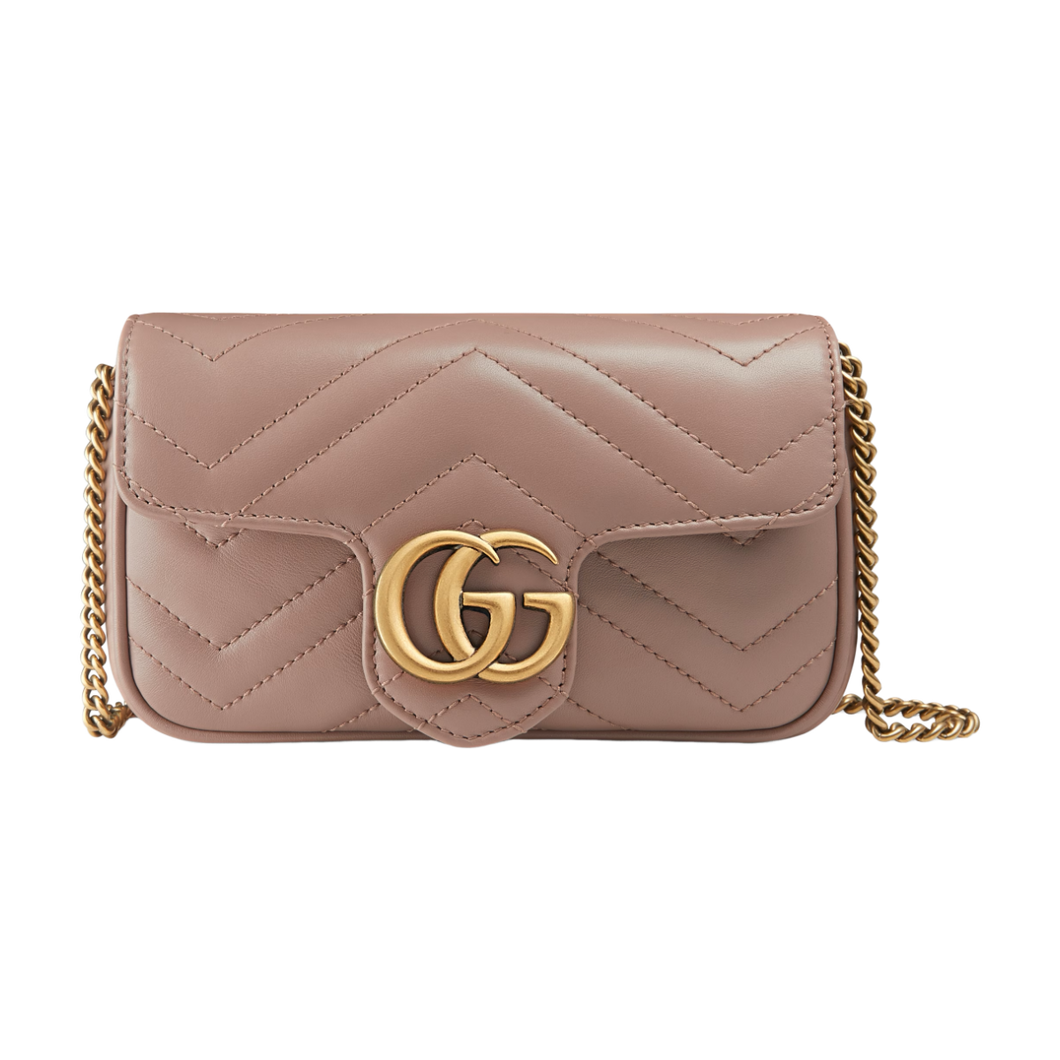 Dusty Pink GG Marmont Super Mini Bag