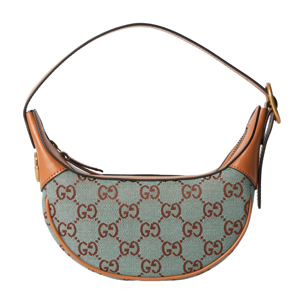 Pale Blue Ophidia Mini Crescent Bag