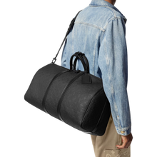 Load image into Gallery viewer, Black Taurillon KeepAll 50 Bandoulière
