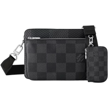 Load image into Gallery viewer, Damier Graphite 3D Trio Messenger
