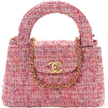 Load image into Gallery viewer, Pink Tweed Kelly Shopper
