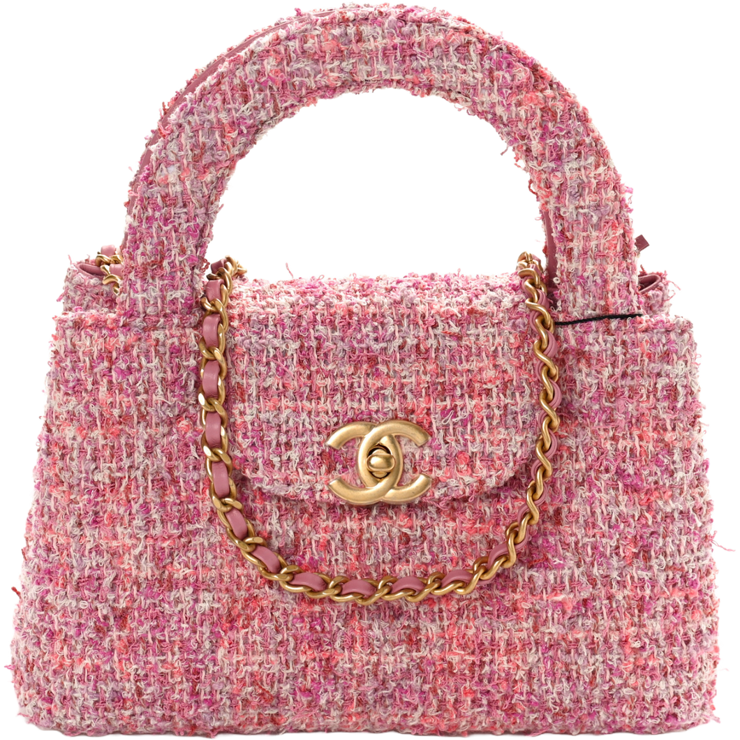 Pink Tweed Kelly Shopper