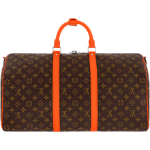 Load image into Gallery viewer, Orange Monogram KeepAll 50 Bandoulière
