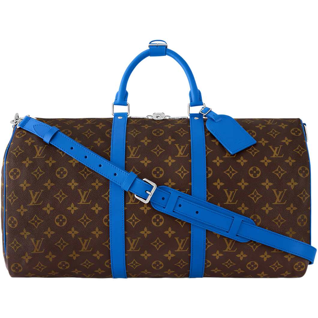 Bleu Monogram KeepAll 50 Bandoulière