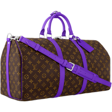 Load image into Gallery viewer, Violet Monogram KeepAll 50 Bandoulière
